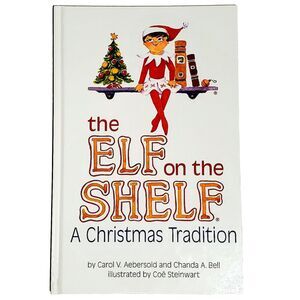 Elf On The Shelf GIRL Blue Eyes Brown Hair Christmas Tradition Book In Box READ